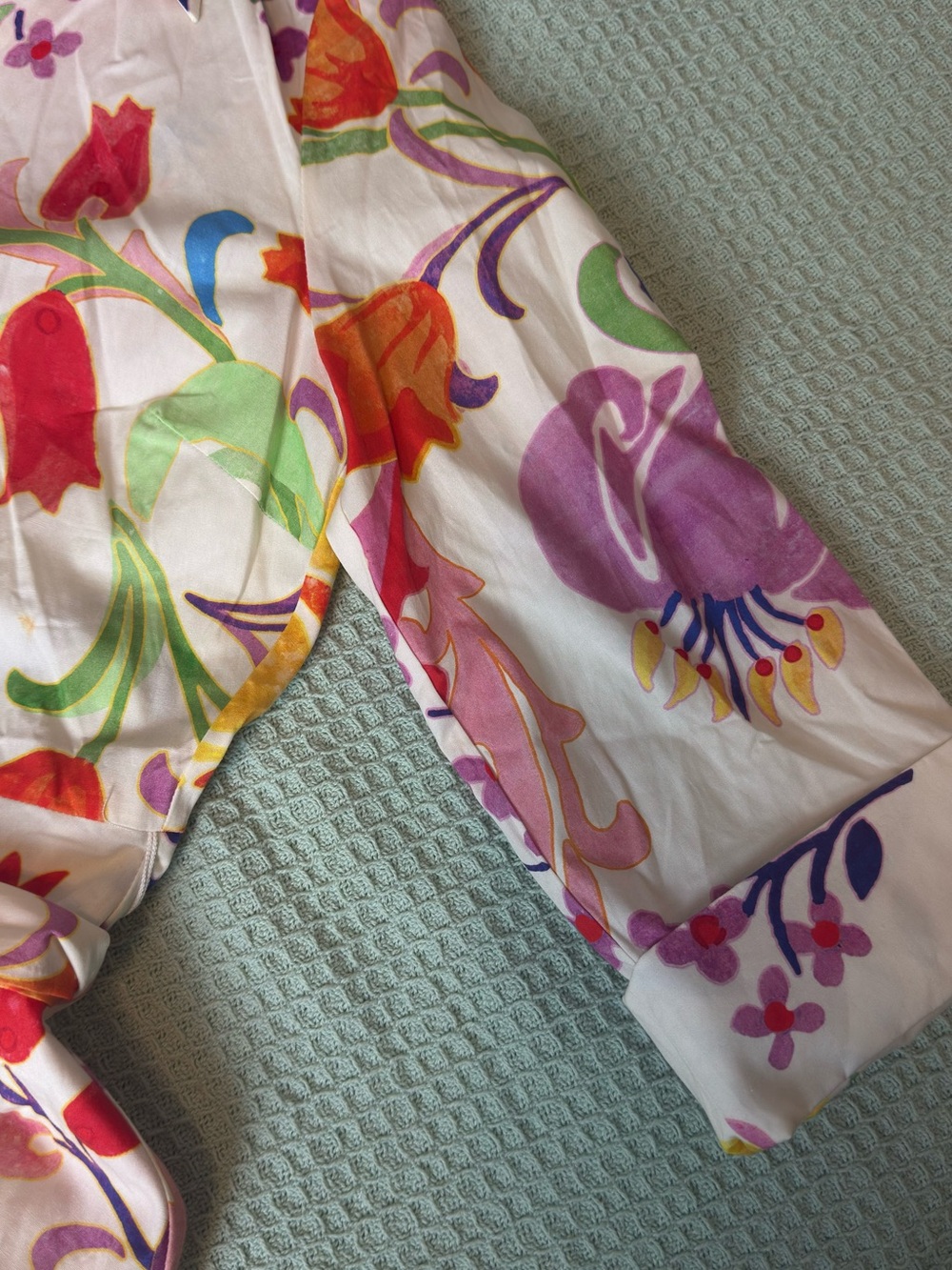 Zara Floral Tie-Waist Midi Dress in Multicolor Small - Picture 5 of 6